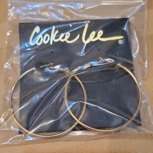 Cookie Lee Classic Gold Hoops